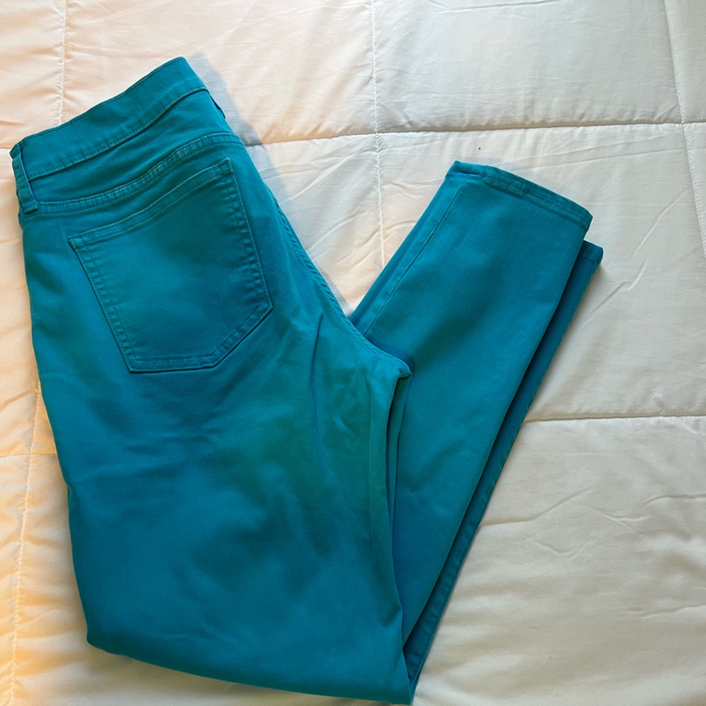 Gap 1969 Skinny Leggings Turquoise Blue Denim Jeans